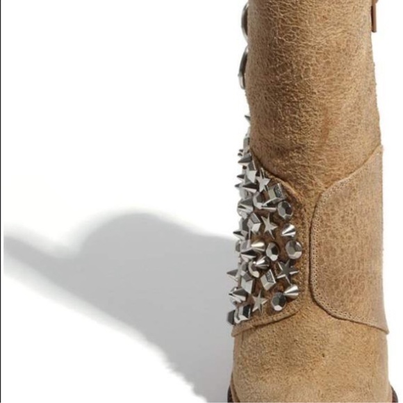 Jeffrey Campbell Tan Studded Carnegie Bootie - Picture 3 of 8